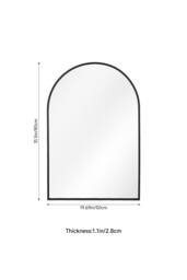 Living and Home Aluminium Alloy Framed HD Float Glass Bathroom Mirror in Black - thumbnail 5