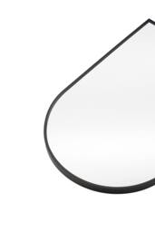 Living and Home Aluminium Alloy Framed HD Float Glass Bathroom Mirror in Black - thumbnail 3