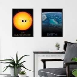 Artery8 Wall Art Print Pack of 4 NASA Our Solar System The Sun & Planet Earth Images from Space ISS Blue Marble Living Room s Set - Size: A4 - thumbnail 6