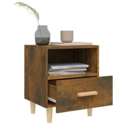Berkfield Home Bedside Cabinets 2 pcs Smoked Oak 40x35x47 cm in Brown - Size: 40 x 35 x 47 cm - thumbnail 3