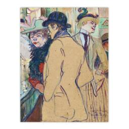 "Artery8 Alfred la Guigne in Cafe Vintage Wall Art Print Toulouse Lautrec - Size: W24"" x H32""" - thumbnail 1