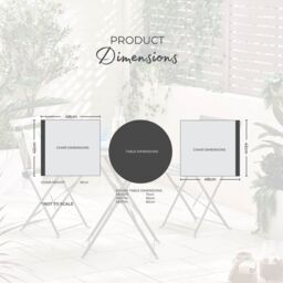FurnitureboxUK Cabo 2 Seater Metal Bistro Set with Round Table in Mustard - thumbnail 7