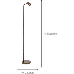 Loops Stylish Modern Bronze Floor Lamp with GU10 Light for Indoor Spaces in Brown - thumbnail 4