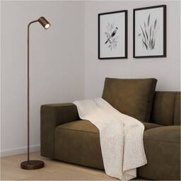Loops Stylish Modern Bronze Floor Lamp with GU10 Light for Indoor Spaces in Brown - thumbnail 3