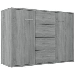 Berkfield Home Sideboard Grey Sonoma 88x30x65 cm Engineered Wood - Size: 88 x 30 x 65 cm - thumbnail 2