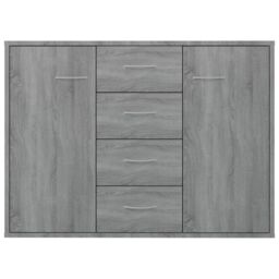 Berkfield Home Sideboard Grey Sonoma 88x30x65 cm Engineered Wood - Size: 88 x 30 x 65 cm - thumbnail 4