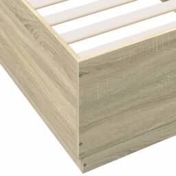 Berkfield Home Bed Frame without Mattress Sonoma Oak 90x200 cm in Light Brown - thumbnail 7