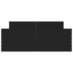 Berkfield Home Bed Frame with Headboard & Footboard Black 120x190 cm Small Double - thumbnail 4