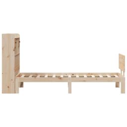 Berkfield Home Bookcase Bed without Mattress 90x200cm Solid Wood Pine in Brown - Size: 90x200 cm - thumbnail 5