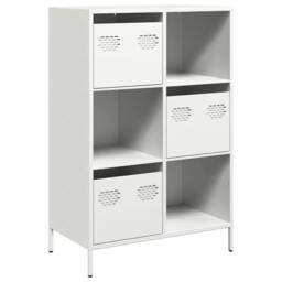 Berkfield Home Highboard White 68x39x103.5 cm Steel - thumbnail 1