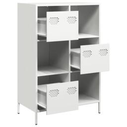 Berkfield Home Highboard White 68x39x103.5 cm Steel - thumbnail 4
