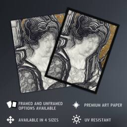 "Artery8 Woman Portrait Playing Cello Reijer Stolk Wall Art Print in Grey - Size: W18"" x H24""" - thumbnail 2