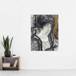 "Artery8 Woman Portrait Playing Cello Reijer Stolk Wall Art Print in Grey - Size: W18"" x H24""" - thumbnail 4