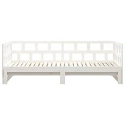 Berkfield Home Pull-out Day Bed White Solid Wood Pine 2x(90x200) cm - thumbnail 9
