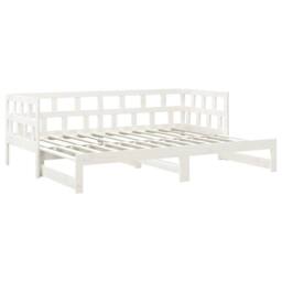 Berkfield Home Pull-out Day Bed White Solid Wood Pine 2x(90x200) cm - thumbnail 8