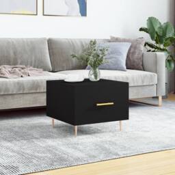 Berkfield Home Decorative Coffee Table Black 50x50x40 cm Engineered Wood - Size: 50 x 50 x 40 cm - thumbnail 2