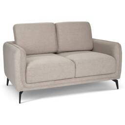 Bravich LTD Brixton 2 Seater Sofa - Modern Fabric Sofa with Steel Legs in Cream - thumbnail 3