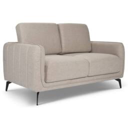 Bravich LTD Brixton 2 Seater Sofa - Modern Fabric Sofa with Steel Legs in Cream - thumbnail 4