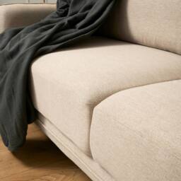 Bravich LTD Brixton 2 Seater Sofa - Modern Fabric Sofa with Steel Legs in Cream - thumbnail 9