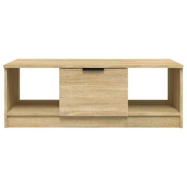 Berkfield Home Decorative Coffee Table Sonoma Oak 102x50x36 cm Engineered Wood in Light Brown - Size: 102 x 50 x 36 cm - image 1