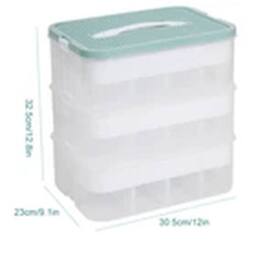EONLION Stackable Toy Storage Box Plastic Organizer for Lego Green - thumbnail 2