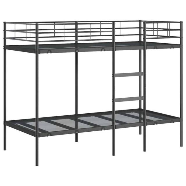 Berkfield Home Bunk Bed without Mattress Black 100x190 cm Steel - image 1
