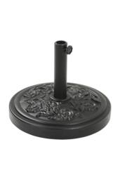Garden Sanctuary Petal Pattern Concrete Filled Garden Umbrella Stand in Black - thumbnail 3