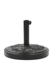 Garden Sanctuary Petal Pattern Concrete Filled Garden Umbrella Stand in Black - thumbnail 4