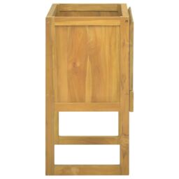 Berkfield Home Bathroom Cabinet 60x45x75 cm Solid Wood Teak in Brown - Size: 60 x 45 x 75 cm - thumbnail 4