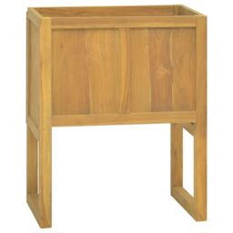 Berkfield Home Bathroom Cabinet 60x45x75 cm Solid Wood Teak in Brown - Size: 60 x 45 x 75 cm - thumbnail 5