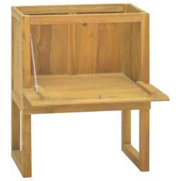 Berkfield Home Bathroom Cabinet 60x45x75 cm Solid Wood Teak in Brown - Size: 60 x 45 x 75 cm - thumbnail 2