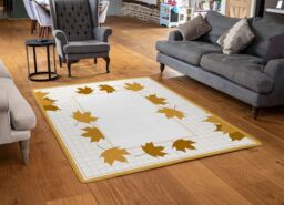 Benjamin Tate Design Golden Autumn Designer Rug in Natural - Size: Large - thumbnail 2