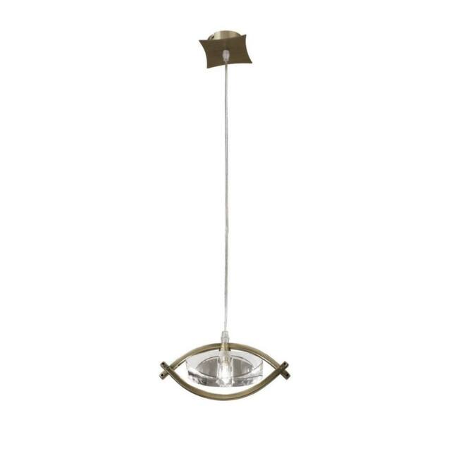 Netlighting Kromo Ceiling Pendant 1 Light G9 Antique Brass in Bronze - image 1