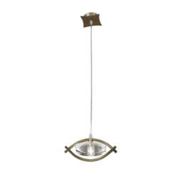 Netlighting Kromo Ceiling Pendant 1 Light G9 Antique Brass in Bronze