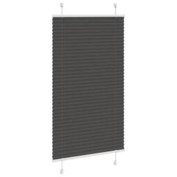 Berkfield Home Pleated Blind Black 75x100 cm Fabric Width 74.4 cm Polyester - thumbnail 3