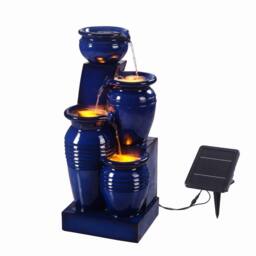 Teamson Home Outdoor Water Fountain with LED Lights, 73 cm Navy - thumbnail 6