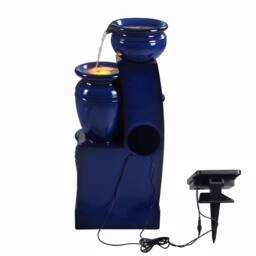 Teamson Home Outdoor Water Fountain with LED Lights, 73 cm Navy - thumbnail 8