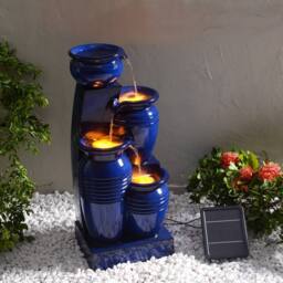 Teamson Home Outdoor Water Fountain with LED Lights, 73 cm Navy - thumbnail 3