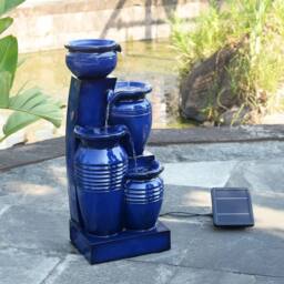 Teamson Home Outdoor Water Fountain with LED Lights, 73 cm Navy - thumbnail 4