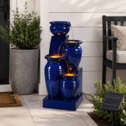 Teamson Home Outdoor Water Fountain with LED Lights, 73 cm Navy - thumbnail 7