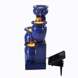 Teamson Home Outdoor Water Fountain with LED Lights, 73 cm Navy - thumbnail 2