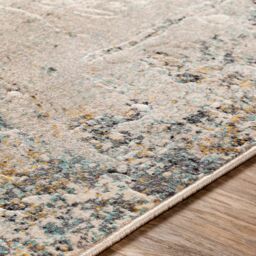 Livabliss City-Abstract Yellow Grey Blue Modern Marble Living Dining Bedroom Rug in Mustard - Size: 200 cm x 275 cm - thumbnail 3