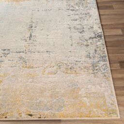 Livabliss City-Abstract Yellow Grey Blue Modern Marble Living Dining Bedroom Rug in Mustard - Size: 200 cm x 275 cm - thumbnail 5