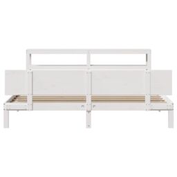 Berkfield Home Bed Frame with Headboard without Mattress White 180x200 cm Super King - thumbnail 4