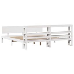 Berkfield Home Bed Frame with Headboard without Mattress White 180x200 cm Super King - thumbnail 6