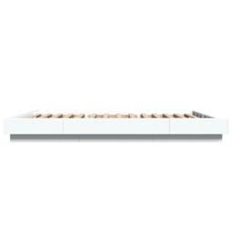 Berkfield Home Bed Frame with LED Lights without Mattress White 120x200cm - Size: Small Double - thumbnail 6