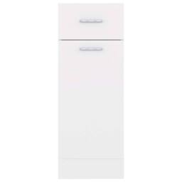 Berkfield Home Durable Drawer Bottom Cabinet White 30x46x81.5 cm Engineered Wood - thumbnail 8