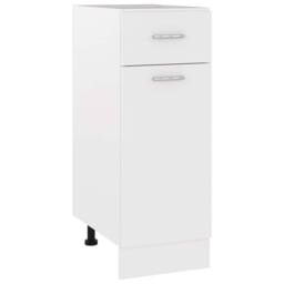 Berkfield Home Durable Drawer Bottom Cabinet White 30x46x81.5 cm Engineered Wood - thumbnail 2