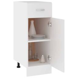 Berkfield Home Durable Drawer Bottom Cabinet White 30x46x81.5 cm Engineered Wood - thumbnail 4