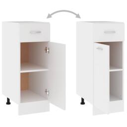 Berkfield Home Durable Drawer Bottom Cabinet White 30x46x81.5 cm Engineered Wood - thumbnail 7